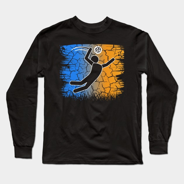 Travel back in time with beach volleyball - Retro Sunsets shirt featuring a player! Long Sleeve T-Shirt by Gomqes